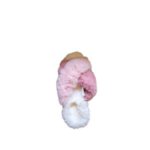 Women's Paris Crossband Fur Slide Slippers-Stars Above Blush-XL 11/12